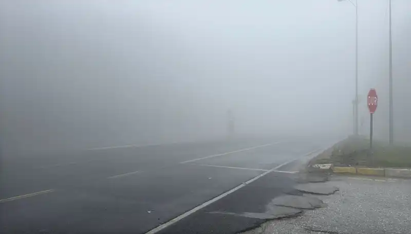 Bolu Dağı'nda Görüş Mesafesini Düşüren Yoğun Sis!