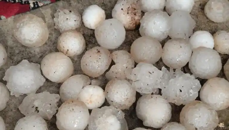 Şanlıurfa'da Kar Topu Gibi Dolu Yağışı Şaşırttı